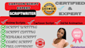 do script writing for cartoon video, manga, comics, animation