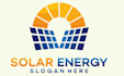 design modern solar panel energy and power logo
