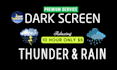 create dark screen thunder and rain video