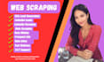 do expert web scraping, data mining, and guru data extraction from any website