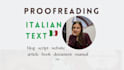 proofread and correct your italian text
