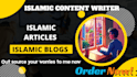 write islamic article, blogs, ebook, and prayer journal