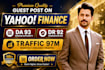 publish your article on yahoo finance barchart,com digital journal msn,com da 90