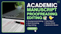 proofread edit academic manuscript thesis dissertation book editing formatting