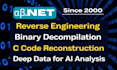 decompile binary dll exe apk ea to code with reverse engineering ai ready data