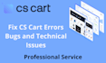 fix cs cart errors, bugs and technical issues with expert support