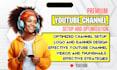 create, setup and optimize your faceless youtube channel , logo and thumbails