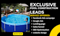generate landscaping pool construction lead funnel  construction ads pool leads