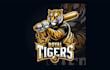 make amazing royal tiger mascot logo with creative concepts