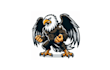 create awesome eagle fighting mascot logo with free source file