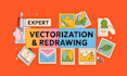 professionally vector trace, redraw, convert your logo or image to svg,eps,ai