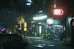 draw sci fi , cyberpunk, fantasy science fiction city
