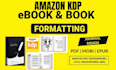 do ebook formatting, amazon KDP journal design, book formatting paperback