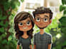 create cartoonish your couple portrait
