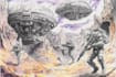 make hand drawn sci fi illustrations using pencils