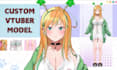 draw and rig live2d vtuber model 2d anime vtuber model live 2d vtuber commission