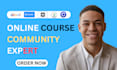 setup mighty networks, kajabi, skool online course community
