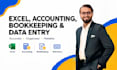 do professional excel accounting, bookkeeping and data entry