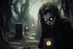 horror character draw dark, punk, goth in comic like style