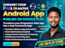 convert website or pwa app to android native, windows,