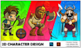 design custom 2d game characters, assets, and game art