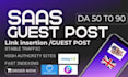 build high da saas backlinks with guest posts link insertion