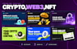 design modern crypto banner, poster, nft and web3 ads design