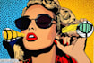 draw a retro pop art roy lichtenstein style