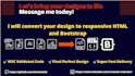 convert figma to html, xd to html, psd to html bootstrap responsive