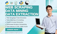 do web scraping,  data extraction and data mining using python