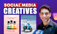 design instagram, facebook posts and ad creatives
