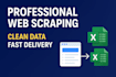 build web scraper for data extraction and automation