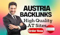 provide 10 dofollow austria backlinks from high quality at sites