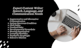 write content on speech, language, and communication needs