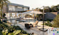 design landscape, backyard, pool, garden, deck, and patio