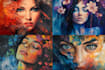 create or replicate oil and acrylic painting on canvas
