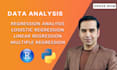 do linear, multiple, and logistic regression analysis using python, r, excel