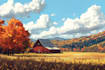paint professional landscape concept art in painterly style