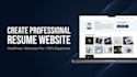 create professional wordpress resume and portfolio website