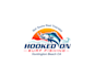 design hooked on surf fishing logo