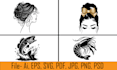 art your silhouette vector portrait into an illustration stencil
