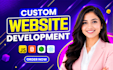 do custom website development as full stack developer, front end developer