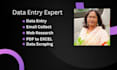do data entry, copy pest, web research, email list