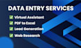 do data entry, web research, and lead generation