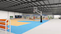 design your sport center and facilites, sport field, gym with 3d rendering