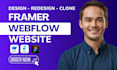 design webflow website, framer website, figma to webflow framer landing page