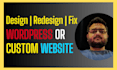 fix and customize website design recreate wordpress sites with custom site