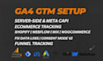 setup ga4 GTM and server side tracking with meta capi for ecommerce