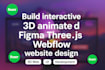 build interactive 3d animated webflow website gsap threejs react webgl nextjs