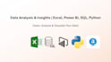 analyse data in excel, power bi, sql, python, alteryx